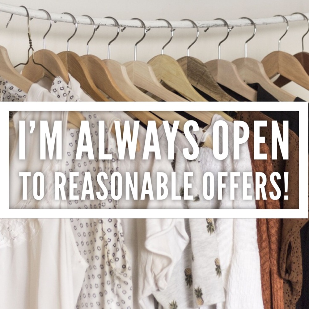 ✅Reasonable Offers. 🚫Lowballs.